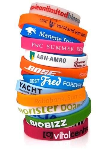 Silicone Polsbandjes, Bedrukt, Eigen Ontwerp